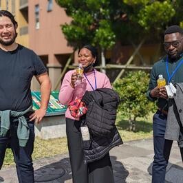 Fellows touring OIST campus