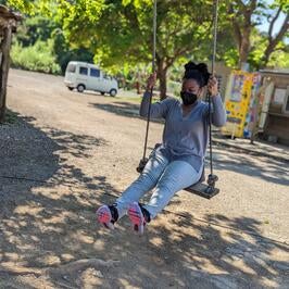 Fellow on a swing