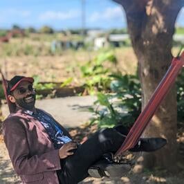 Fellow on a hammock